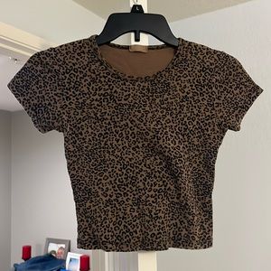 Brandy Melville cheetah print top